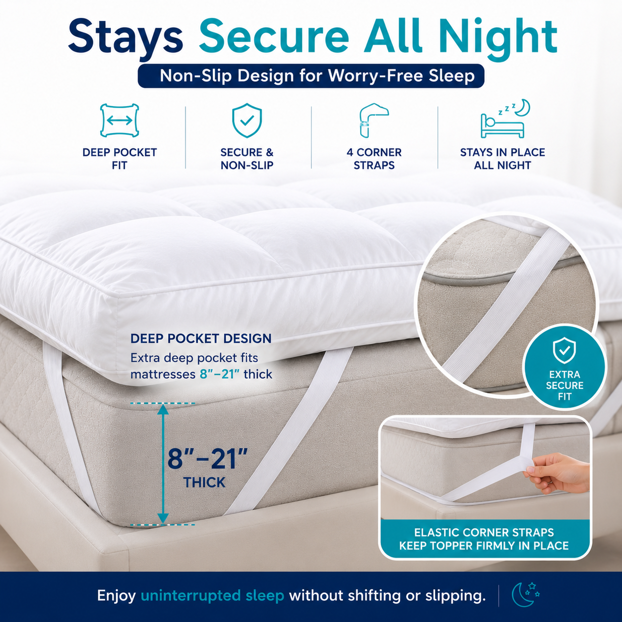 Microgel Mattress Topper 10cm Deep – Luxury Hotel Quality Comfort | Night Zone