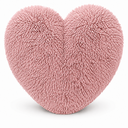 Teddy Cuddles Heart Shape Teddy Fleece Cushion – Soft Filled Decorative Cushion | Night Zone