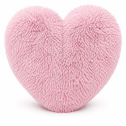 Teddy Cuddles Heart Shape Teddy Fleece Cushion – Soft Filled Decorative Cushion | Night Zone