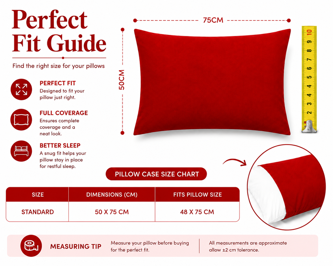 180 Thread Count Percale Pillow Cases Pair – Luxury Easy Care Bedding | Night Zone