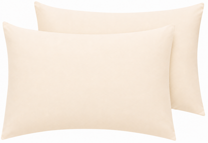 Housewife Polycotton Pillowcases Pair – Luxury Plain Dyed Easy Care Bedding | Night Zone