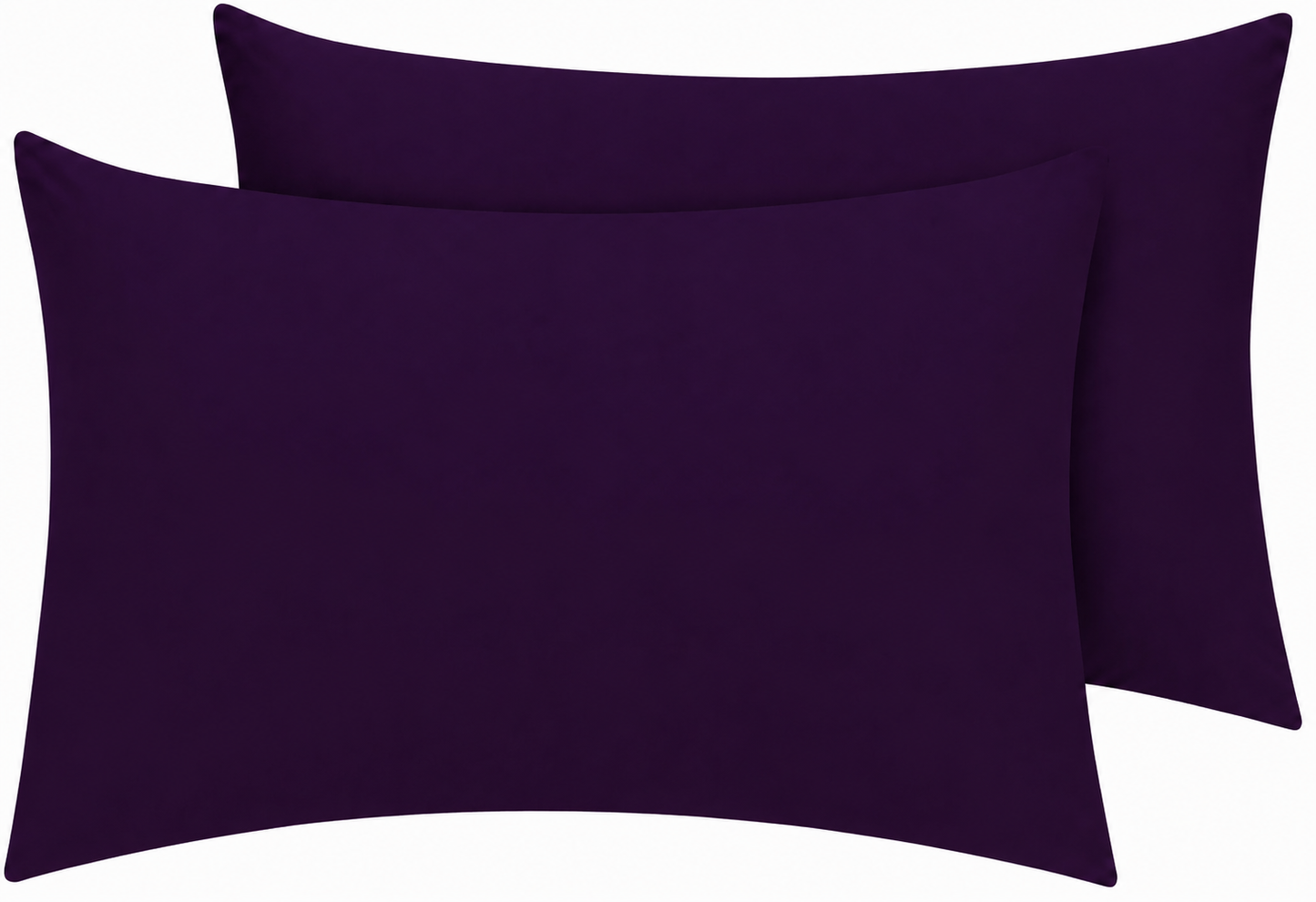 Housewife Polycotton Pillowcases Pair – Luxury Plain Dyed Easy Care Bedding | Night Zone