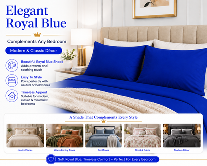 Housewife Polycotton Pillowcases Pair – Luxury Plain Dyed Easy Care Bedding | Night Zone
