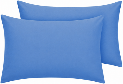 Housewife Polycotton Pillowcases Pair – Luxury Plain Dyed Easy Care Bedding | Night Zone