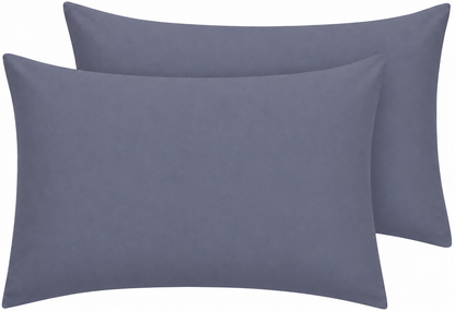 Housewife Polycotton Pillowcases Pair – Luxury Plain Dyed Easy Care Bedding | Night Zone
