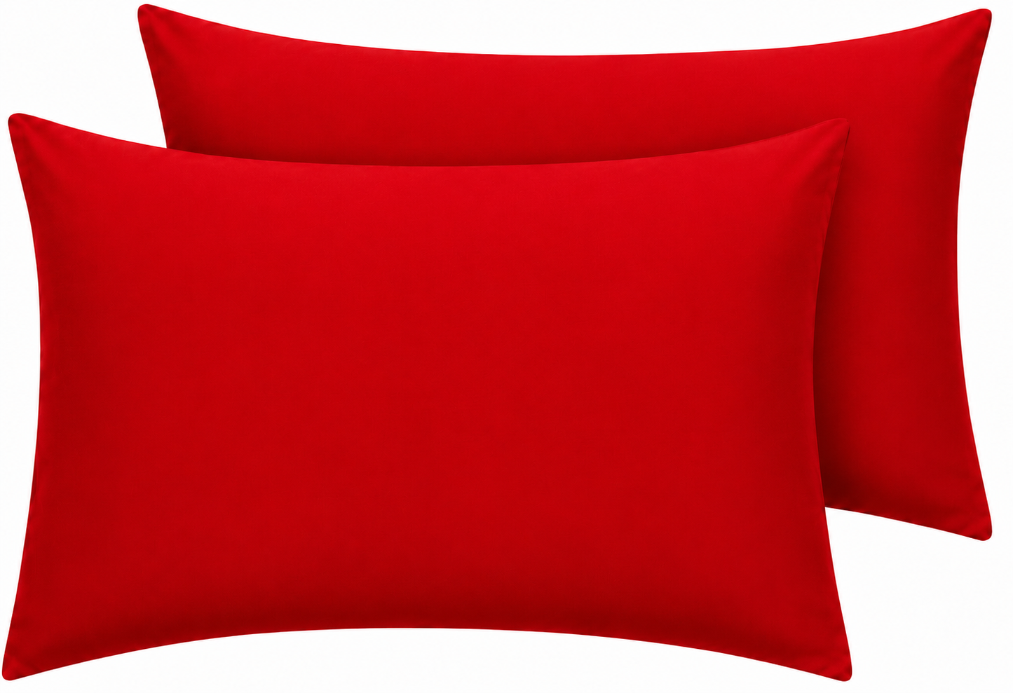 Housewife Polycotton Pillowcases Pair – Luxury Plain Dyed Easy Care Bedding | Night Zone