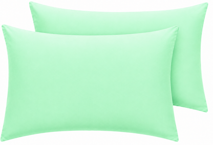 Housewife Polycotton Pillowcases Pair – Luxury Plain Dyed Easy Care Bedding | Night Zone