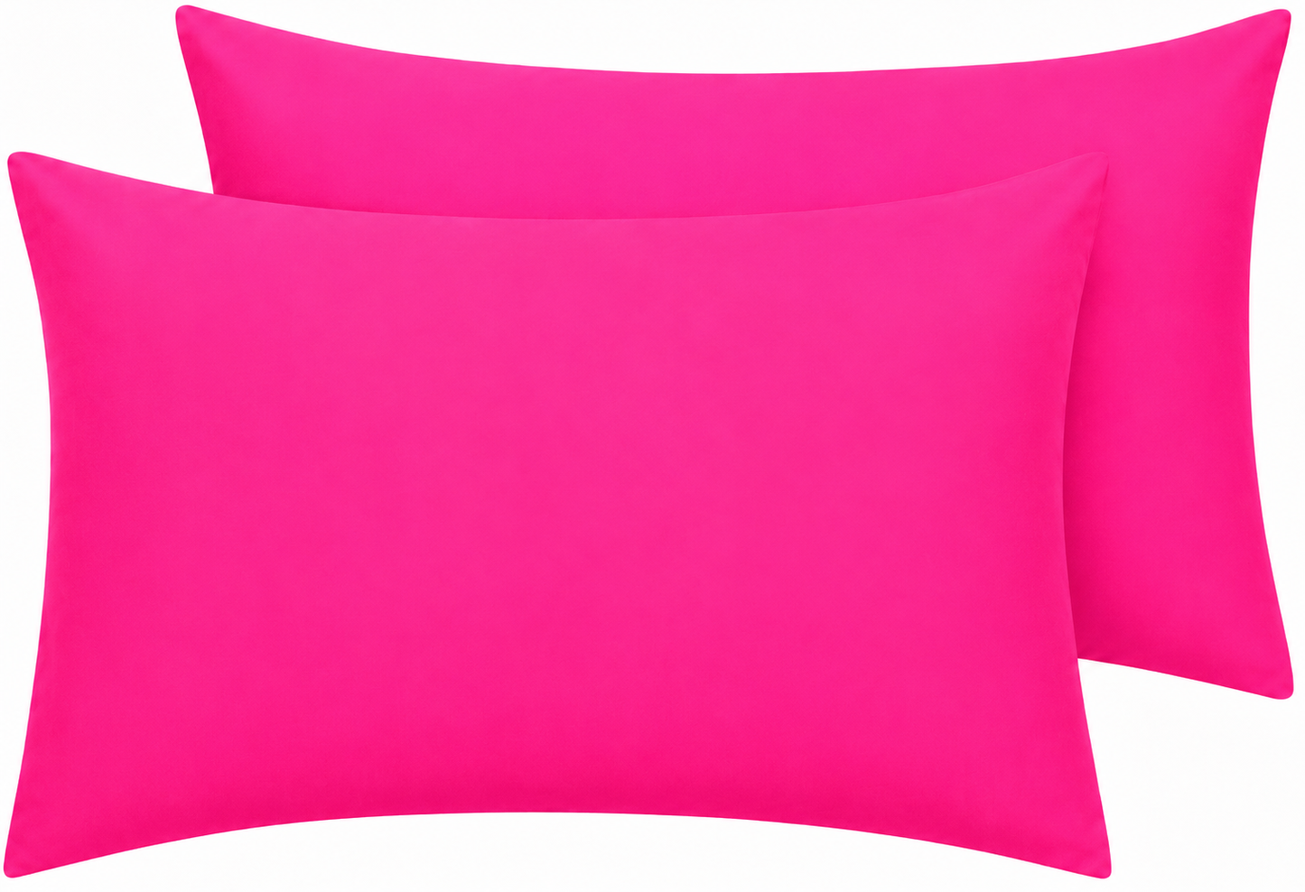 Housewife Polycotton Pillowcases Pair – Luxury Plain Dyed Easy Care Bedding | Night Zone