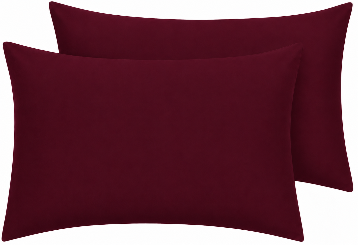 Housewife Polycotton Pillowcases Pair – Luxury Plain Dyed Easy Care Bedding | Night Zone