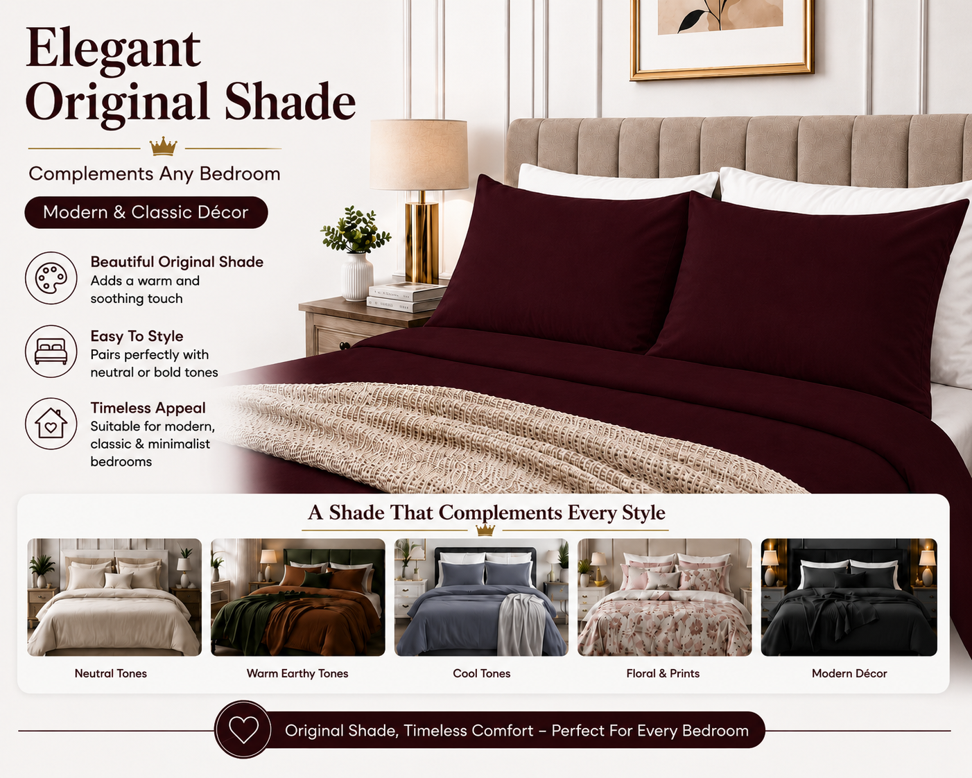 Housewife Polycotton Pillowcases Pair – Luxury Plain Dyed Easy Care Bedding | Night Zone