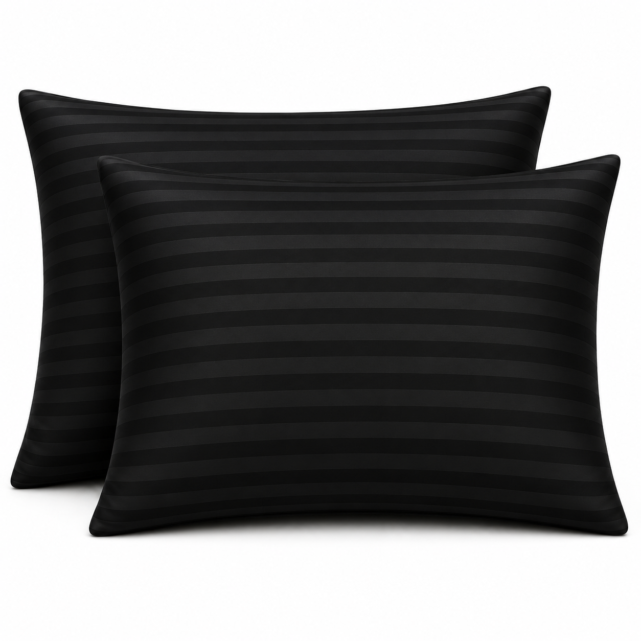 250 Thread Count Stripe Pillowcase Set – 100% Cotton Hotel Quality Bedding | Night Zone