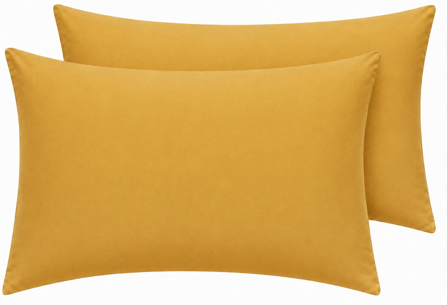 Housewife Polycotton Pillowcases Pair – Luxury Plain Dyed Easy Care Bedding | Night Zone