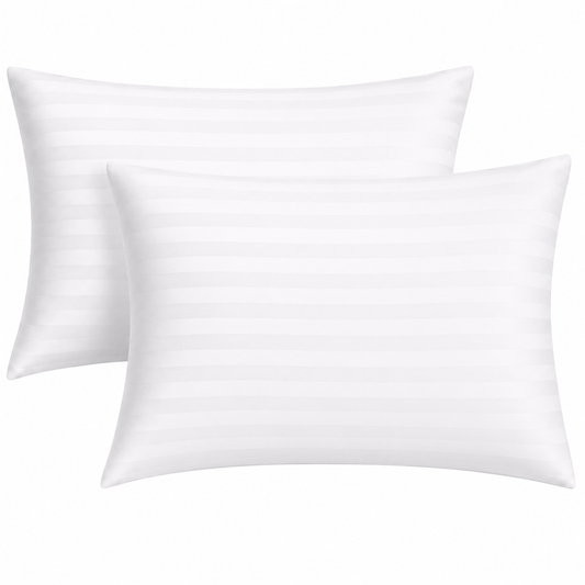 400 Thread Count Egyptian Cotton Stripe Pillow Cases – Hotel Quality Bedding | Night Zone