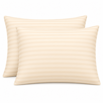 250 Thread Count Stripe Pillowcase Set – 100% Cotton Hotel Quality Bedding | Night Zone