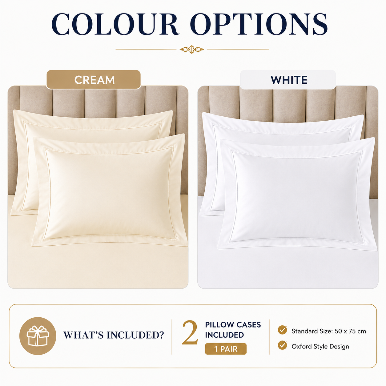800 Thread Count Egyptian Cotton Pillow Cases – Luxury Hotel Quality Bedding | Night Zone
