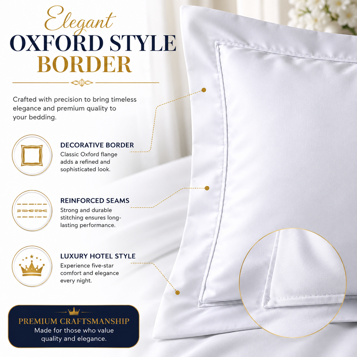 800 Thread Count Egyptian Cotton Pillow Cases – Luxury Hotel Quality Bedding | Night Zone