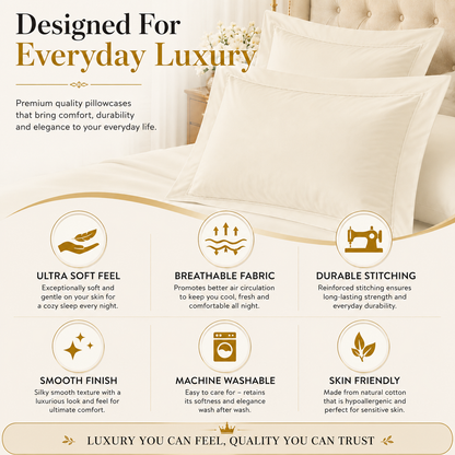 800 Thread Count Egyptian Cotton Pillow Cases – Luxury Hotel Quality Bedding | Night Zone