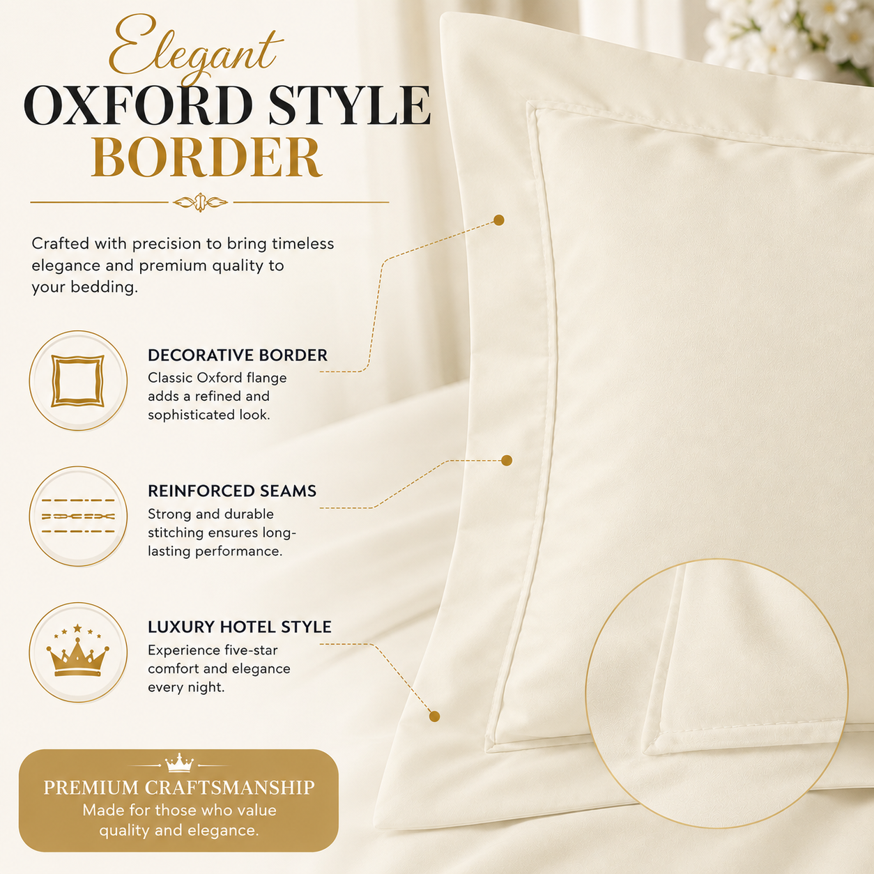 800 Thread Count Egyptian Cotton Pillow Cases – Luxury Hotel Quality Bedding | Night Zone