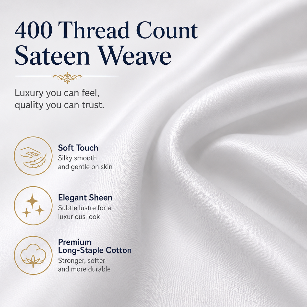 400 Thread Count Egyptian Cotton Pillow Case – Luxury Hotel Quality Bedding | Night Zone