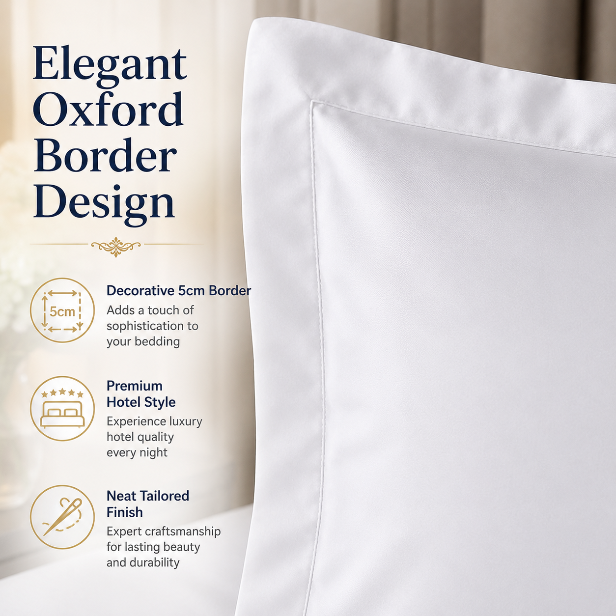 400 Thread Count Egyptian Cotton Pillow Case – Luxury Hotel Quality Bedding | Night Zone