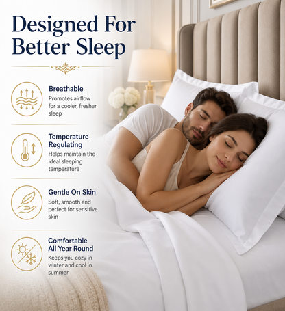400 Thread Count Egyptian Cotton Pillow Case – Luxury Hotel Quality Bedding | Night Zone