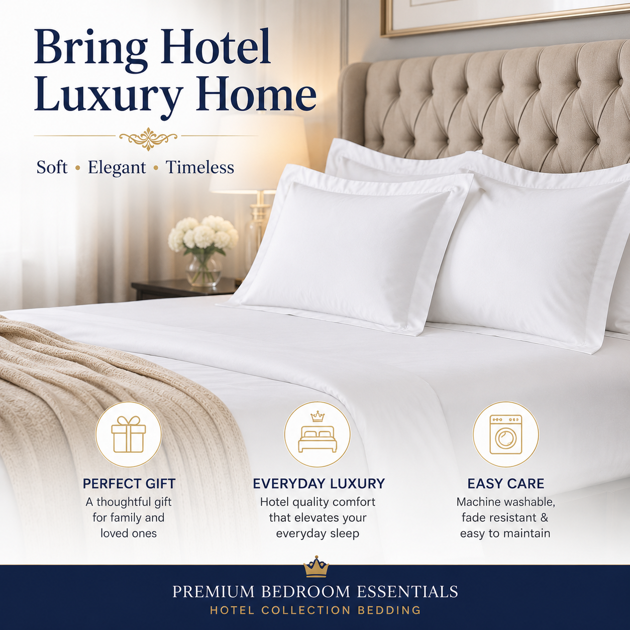 400 Thread Count Egyptian Cotton Pillow Case – Luxury Hotel Quality Bedding | Night Zone