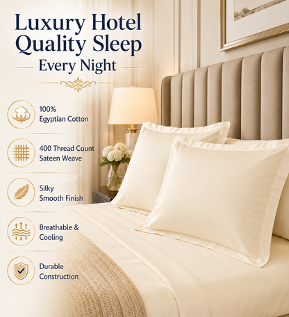400 Thread Count Egyptian Cotton Pillow Case – Luxury Hotel Quality Bedding | Night Zone