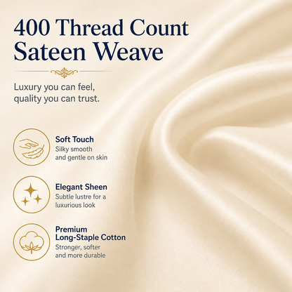 400 Thread Count Egyptian Cotton Pillow Case – Luxury Hotel Quality Bedding | Night Zone