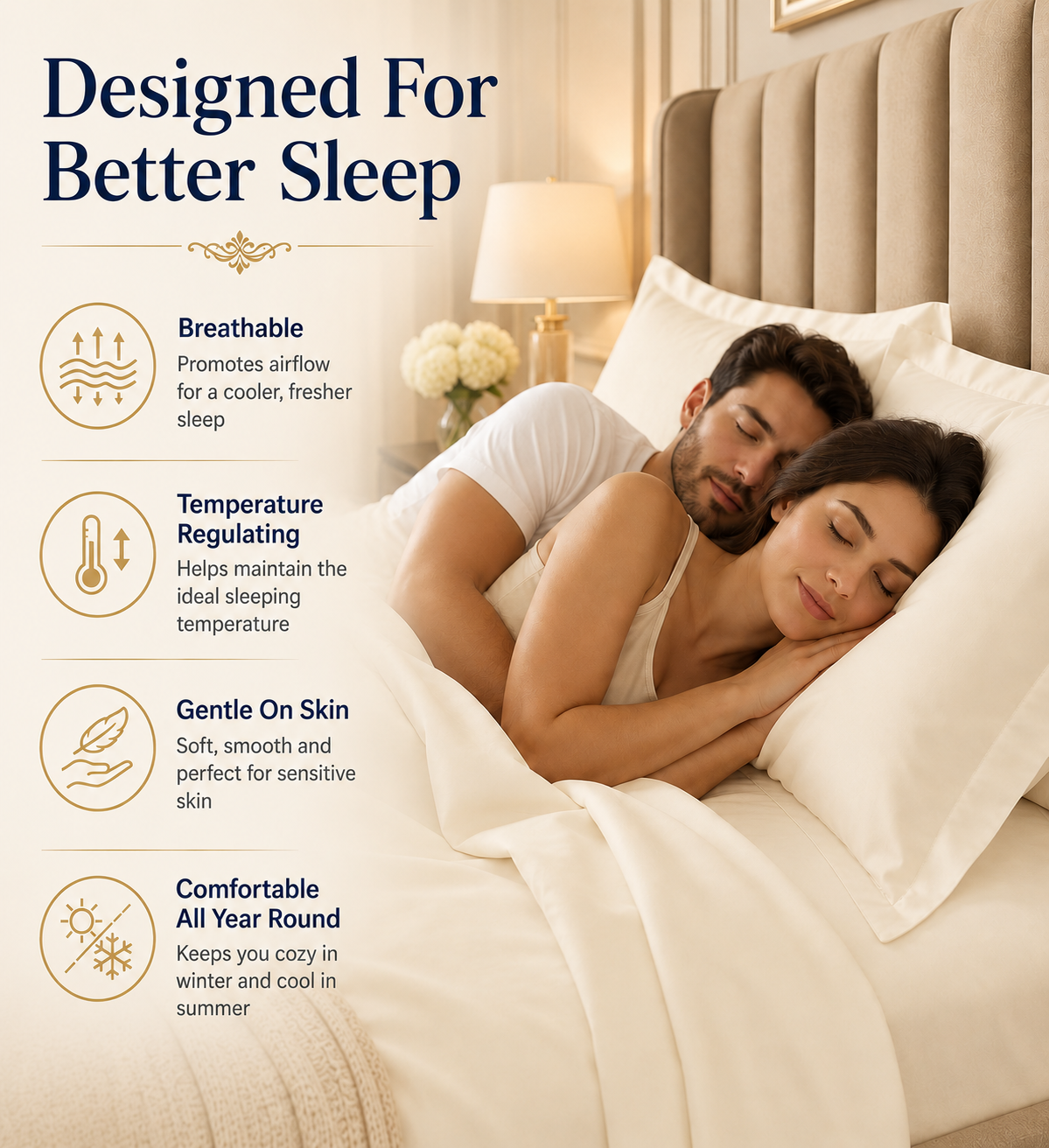 400 Thread Count Egyptian Cotton Pillow Case – Luxury Hotel Quality Bedding | Night Zone