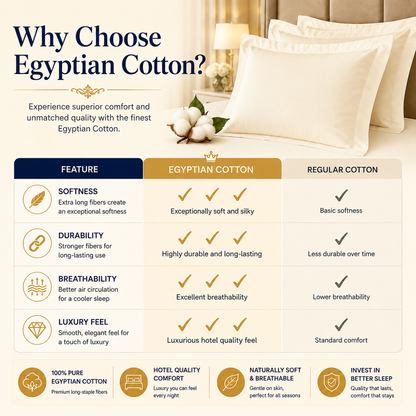 400 Thread Count Egyptian Cotton Pillow Case – Luxury Hotel Quality Bedding | Night Zone