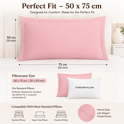 200 Thread Count Egyptian Cotton Pillowcases Pair – Hotel Quality Bedding | Night Zone