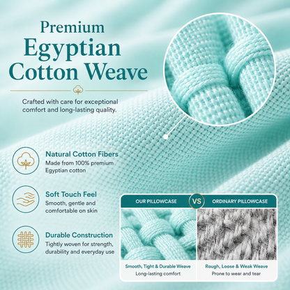200 Thread Count Egyptian Cotton Pillowcases Pair – Hotel Quality Bedding | Night Zone