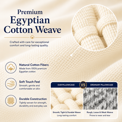 200 Thread Count Egyptian Cotton Pillowcases Pair – Hotel Quality Bedding | Night Zone