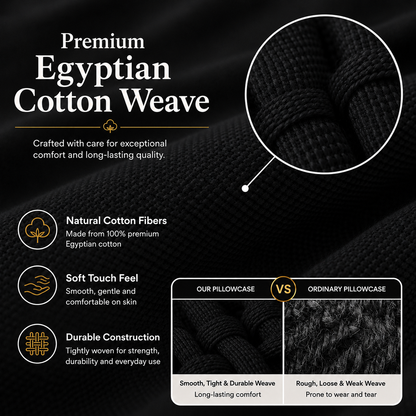 200 Thread Count Egyptian Cotton Pillowcases Pair – Hotel Quality Bedding | Night Zone