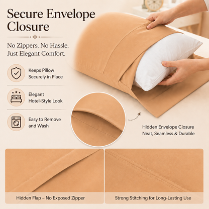 200 Thread Count Egyptian Cotton Pillowcases Pair – Hotel Quality Bedding | Night Zone