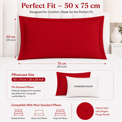200 Thread Count Egyptian Cotton Pillowcases Pair – Hotel Quality Bedding | Night Zone