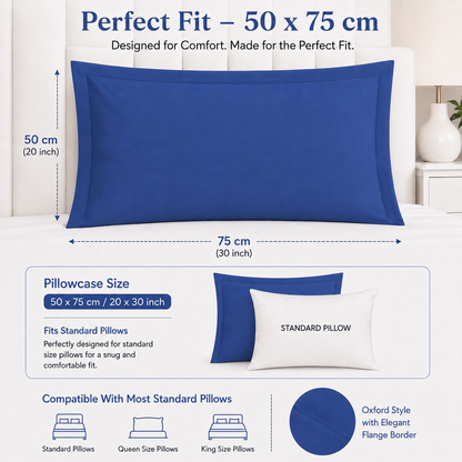 200 Thread Count Egyptian Cotton Pillowcases Pair – Hotel Quality Bedding | Night Zone