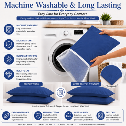 200 Thread Count Egyptian Cotton Pillowcases Pair – Hotel Quality Bedding | Night Zone