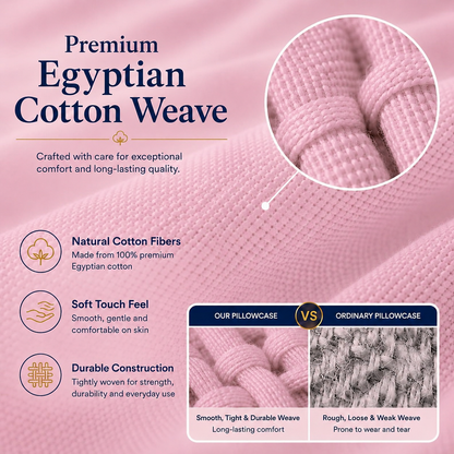200 Thread Count Egyptian Cotton Pillowcases Pair – Hotel Quality Bedding | Night Zone