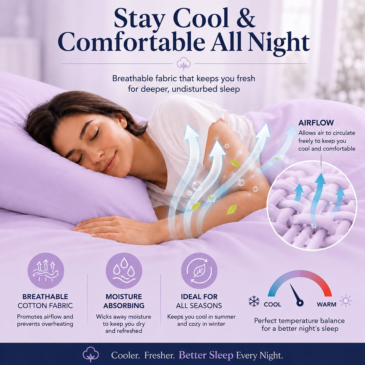 200 Thread Count Egyptian Cotton Pillowcases Pair – Hotel Quality Bedding | Night Zone