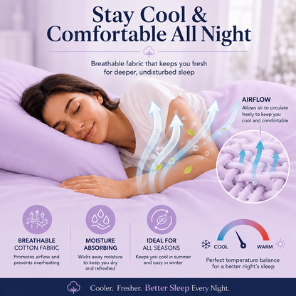 200 Thread Count Egyptian Cotton Pillowcases Pair – Hotel Quality Bedding | Night Zone