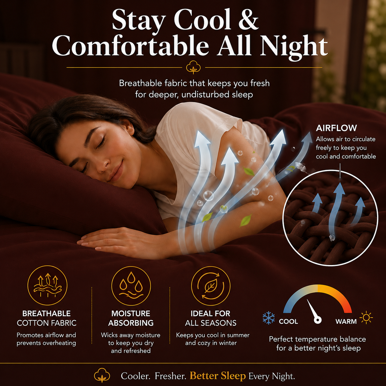 200 Thread Count Egyptian Cotton Pillowcases Pair – Hotel Quality Bedding | Night Zone