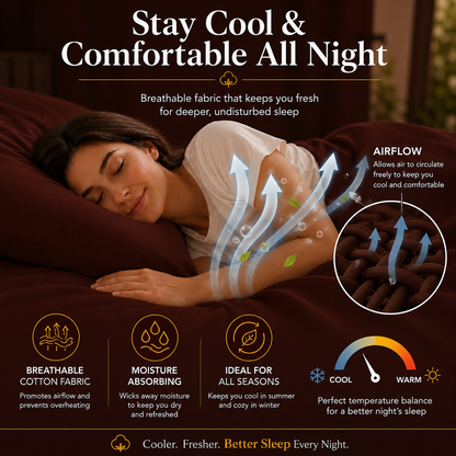 200 Thread Count Egyptian Cotton Pillowcases Pair – Hotel Quality Bedding | Night Zone