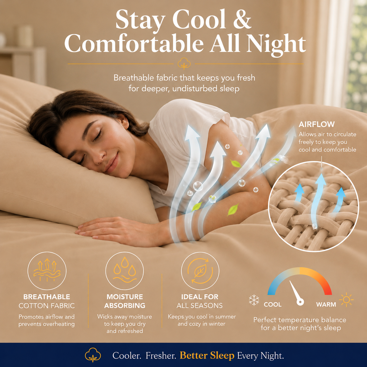 200 Thread Count Egyptian Cotton Pillowcases Pair – Hotel Quality Bedding | Night Zone