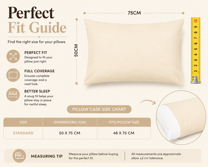 180 Thread Count Percale Pillow Cases Pair – Luxury Easy Care Bedding | Night Zone