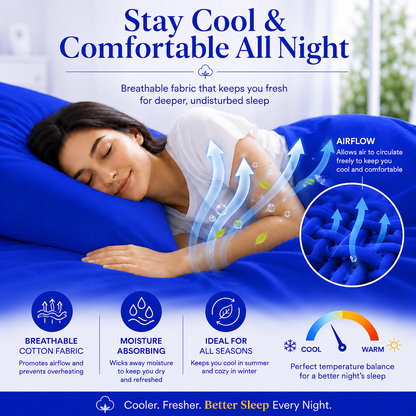 200 Thread Count Egyptian Cotton Pillowcases Pair – Hotel Quality Bedding | Night Zone