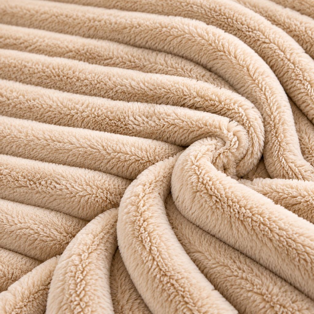 Night Zone Chunky Super Soft Duvet Cover Set - Beige