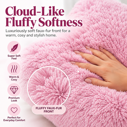 Teddy Hug Fleece Cushion Cover – Soft Fluffy Snug Cuddle Cushion Cover | Night Zone