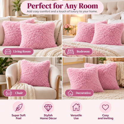 Teddy Hug Fleece Cushion Cover – Soft Fluffy Snug Cuddle Cushion Cover | Night Zone