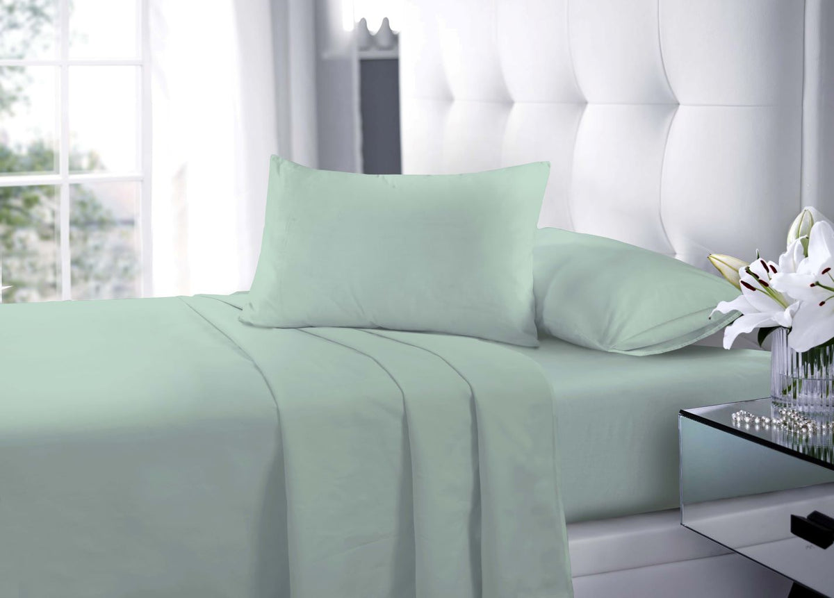 Polycotton Sheet Set – Fitted Sheet, Flat Sheet & Pillowcases Easy Care Bedding | Night Zone